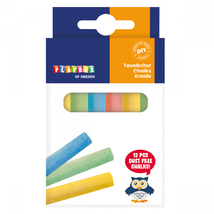 Colored Chalks 12 pcs in the group Kids / Kids' Pens / Crayons for Kids at Pen Store (126832)