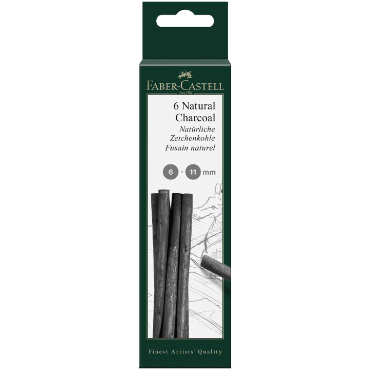 6 Natural Charcoal in the group Art Supplies / Crayons & Graphite / Drawing Charcoal at Pen Store (131685)