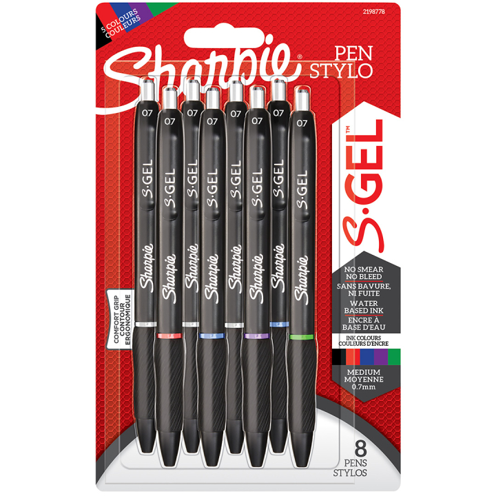 S-Gel 0,7 mm Colours 8-pack Mix in the group Pens / Writing / Gel Pens at Pen Store (131703)