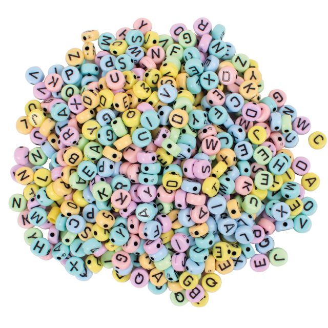 Letter beads Pastel 750 pcs