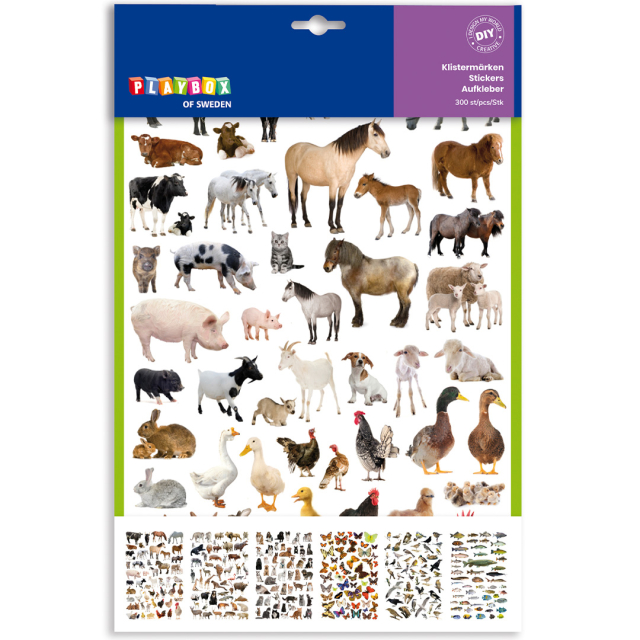 Stickers animal 6 sheets