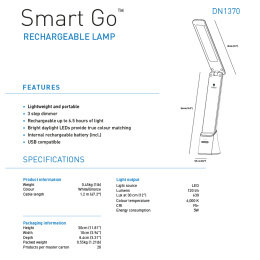 Smart GO Lamp in the group Hobby & Creativity / Hobby Accessories / Artist Lamps at Pen Store (127940)