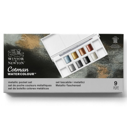 Cotman Water Color Metallic Set 8 ½ - Half Pans in the group Art Supplies / Artist colours / Watercolor Paint at Pen Store (129129)