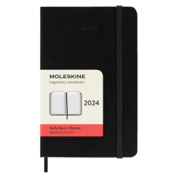 12M Daily Calendar Hardcover Pocket Black in the group Paper & Pads / Planners / 12-Month Planners at Pen Store (130158)