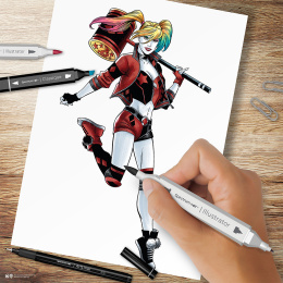 Art Kit 24-set Harley Quinn in the group Pens / Artist Pens / Illustration Markers at Pen Store (130636)