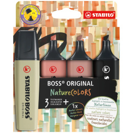 Boss Nature Colors Pack of 4 No.1 in the group Pens / Office / Highlighters at Pen Store (131434)