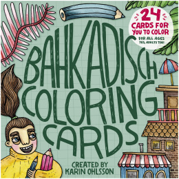 BahKadisch Coloring Cards Green in the group Hobby & Creativity / Books / Adult Coloring Books at Pen Store (131516)