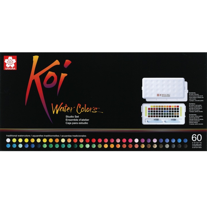 Koi Water Colors Sketch Box 60 in the group Art Supplies / Artist colours / Watercolor Paint at Pen Store (103858)