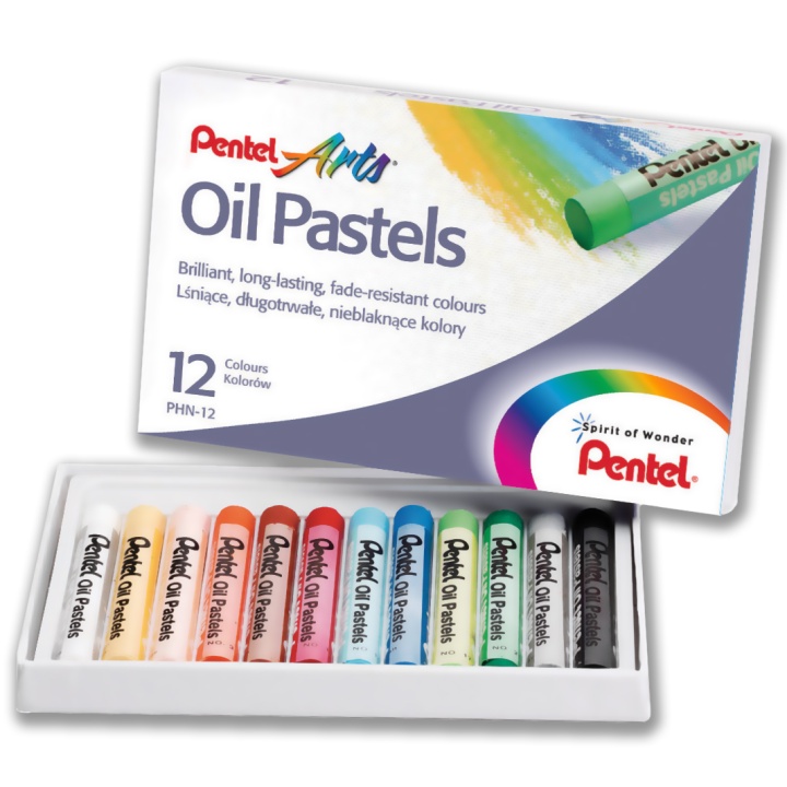 Oil Pastels - Set of 12 in the group Art Supplies / Crayons & Graphite / Pastel Crayons at Pen Store (104641)