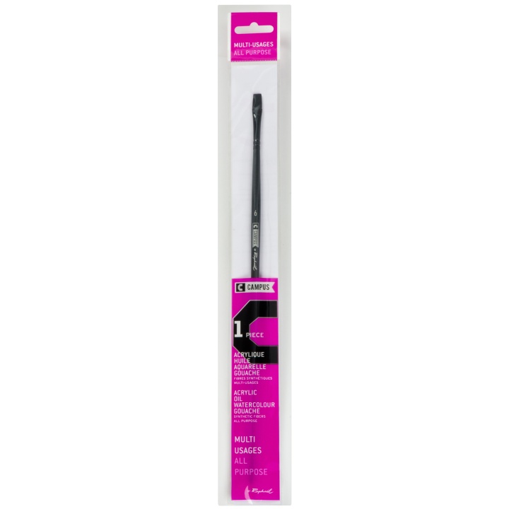 Campus Brush Long Flat St 6 in the group Art Supplies / Brushes / Synthetic Brushes at Pen Store (108395)