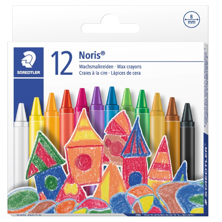 Noris Club wax crayons 12-set in the group Kids / Kids' Pens / Crayons for Kids at Pen Store (111080)