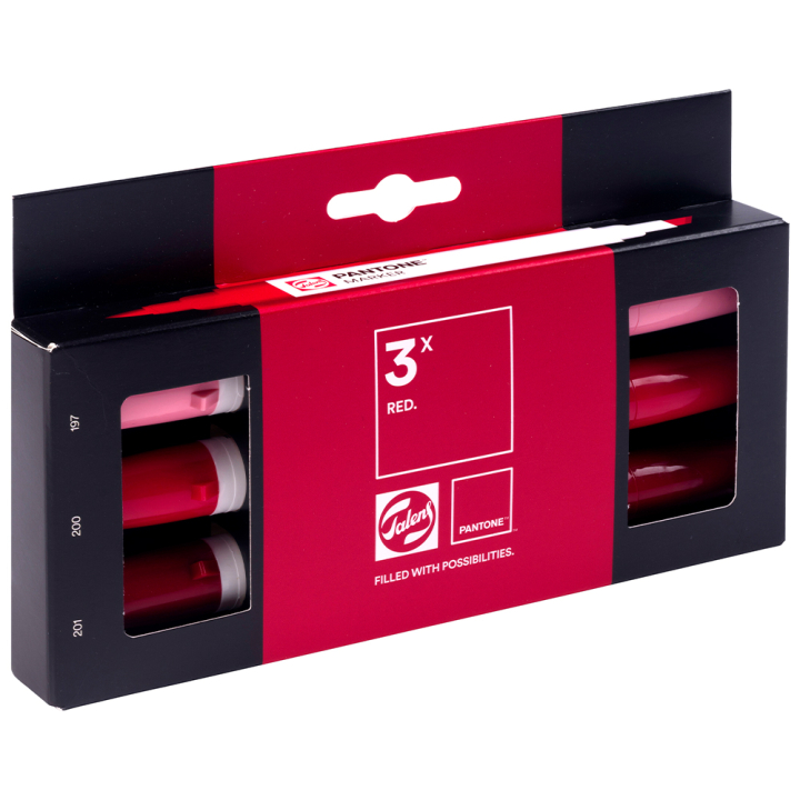 Marker Set of 3 Red in the group Pens / Artist Pens / Illustration Markers at Pen Store (130479)