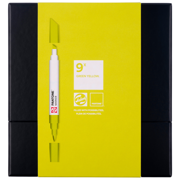 Marker Set of 9 Green Yellow in the group Pens / Artist Pens / Illustration Markers at Pen Store (130488)