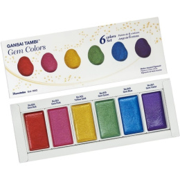 Gansai Tambi 6-set Gem Colors in the group Art Supplies / Artist colours / Watercolor Paint at Pen Store (101102)