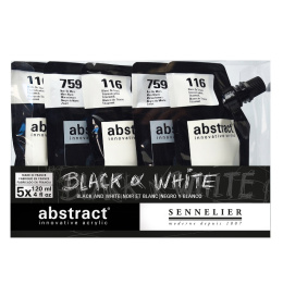 Abstract Acrylic Black & White in the group Art Supplies / Artist colours / Acrylic Paint at Pen Store (106258)