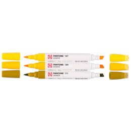 Marker Set of 3 Yellow in the group Pens / Artist Pens / Illustration Markers at Pen Store (130478)