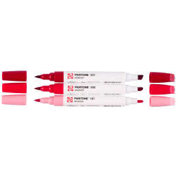 Marker Set of 3 Red in the group Pens / Artist Pens / Illustration Markers at Pen Store (130479)