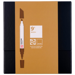 Marker Set of 9 Brown in the group Pens / Artist Pens / Illustration Markers at Pen Store (130489)