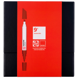 Marker Set of 9 Warm Red in the group Pens / Artist Pens / Illustration Markers at Pen Store (130492)