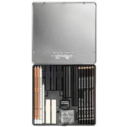 Black & White Box Drawing set Tin box 25 pcs in the group Art Supplies / Crayons & Graphite / Graphite & Pencils at Pen Store (130583)