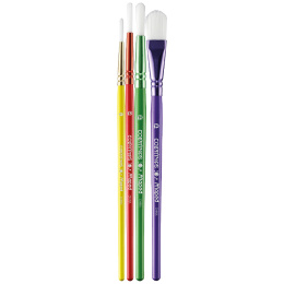 Color'Peps Children's brushes 4-pack in the group Kids / Kids' Paint & Crafts / Paint Brushes for Kids at Pen Store (130672)